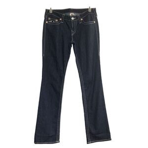TRUE‎ RELIGION World Tour Women’s Jeans Size 31 Dark Wash Inseam 34”